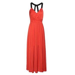NWT - 8 by YOOX - Tomato Orange Red Maxi Dress - 42 IT / US 6